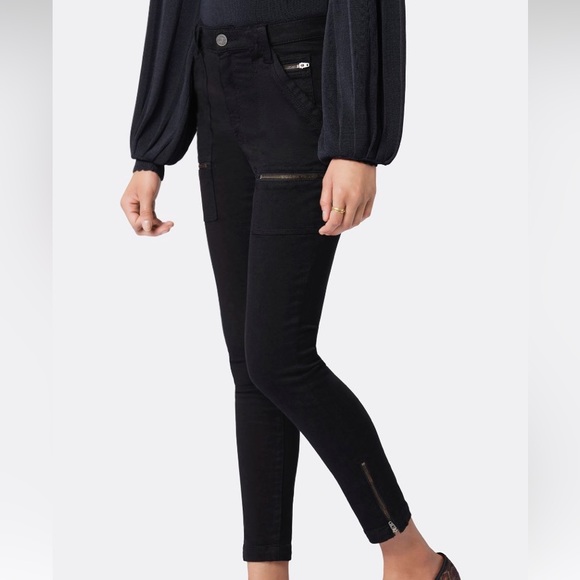 Joie HIGH RISE PARK SKINNY PANTS caviar BLK sz 2 (NWT) - Picture 2 of 5